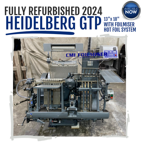 Heidelberg GTP 13" x 18" with Foilmiser Hot Foil System